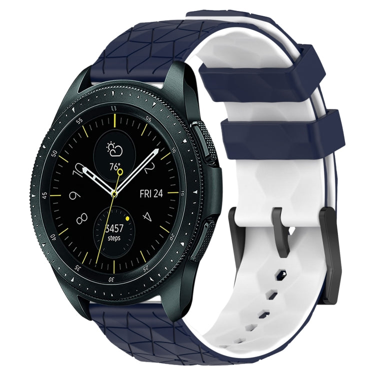 For Samsung Galaxy Watch 42mm 20mm Football Pattern Two-Color Silicone Watch Band