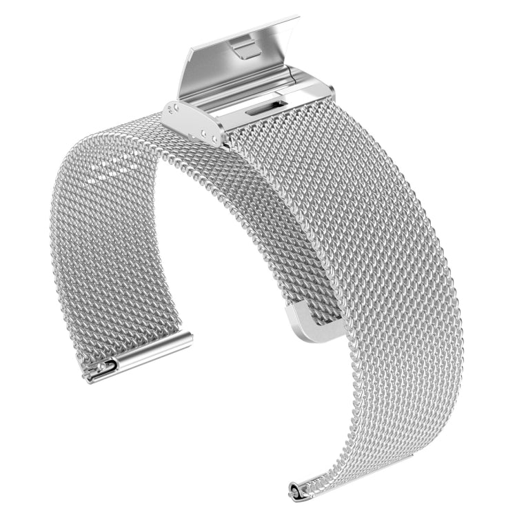 For Fitbit Versa 4 / Versa 3 / Sense 2 / Sense Integrated Milan Buckle Fine Mesh Metal Watch Band