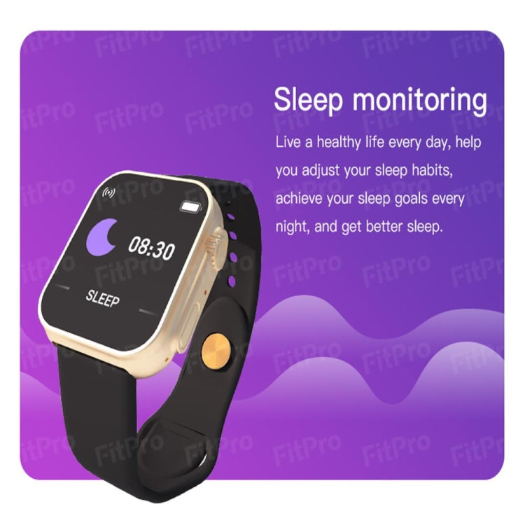 D20 Ultra 1.44 inch Color Screen Smart Watch,Support Heart Rate Monitoring / Blood Pressure Monitoring(Black)