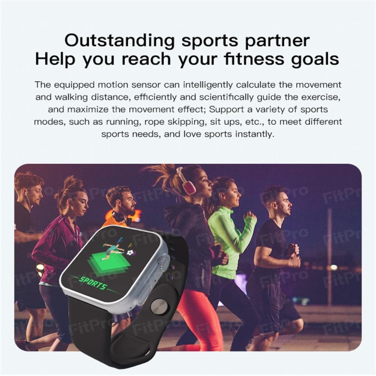 D20 Ultra 1.44 inch Color Screen Smart Watch,Support Heart Rate Monitoring / Blood Pressure Monitoring(Black)