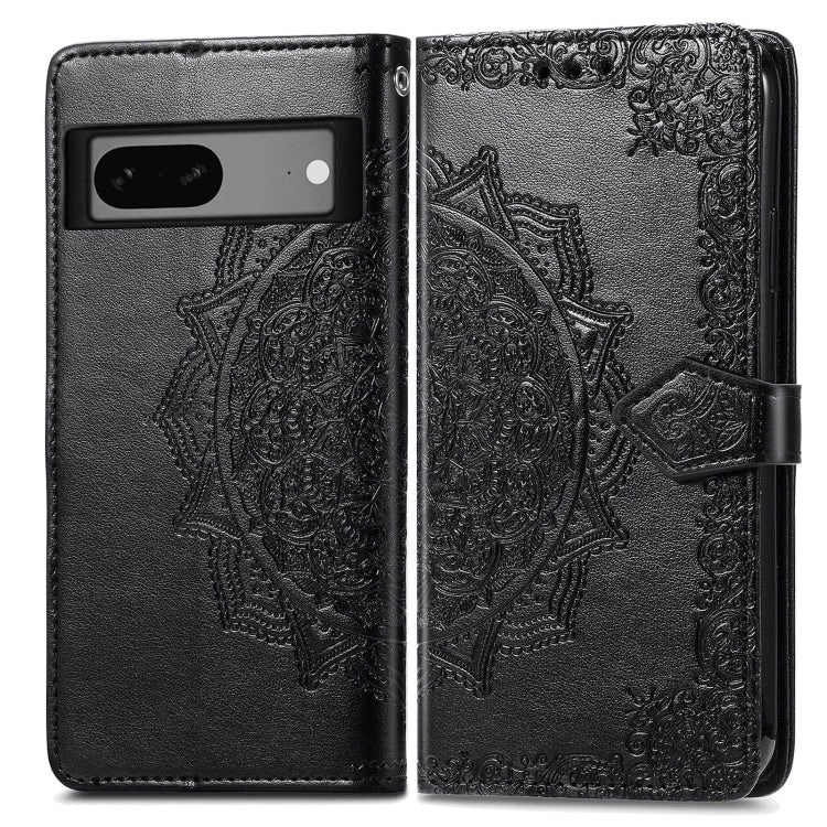 For Google Pixel 7A Mandala Flower Embossed Leather Phone Case