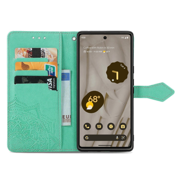 For Google Pixel 7A Mandala Flower Embossed Leather Phone Case