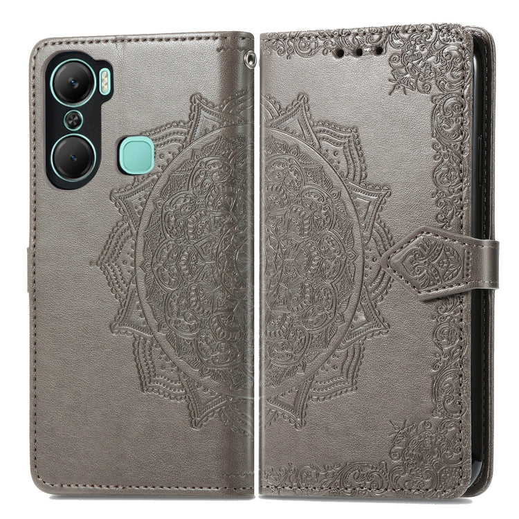 For Infinix Hot 12 Pro Mandala Flower Embossed Leather Phone Case