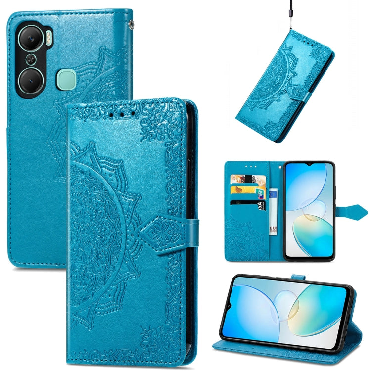 For Infinix Hot 12 Pro Mandala Flower Embossed Leather Phone Case