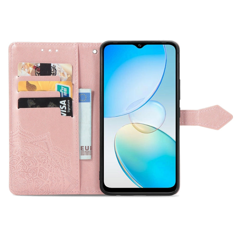 For Infinix Hot 12i Mandala Flower Embossed Leather Phone Case