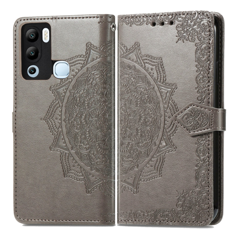 For Infinix Hot 12i Mandala Flower Embossed Leather Phone Case