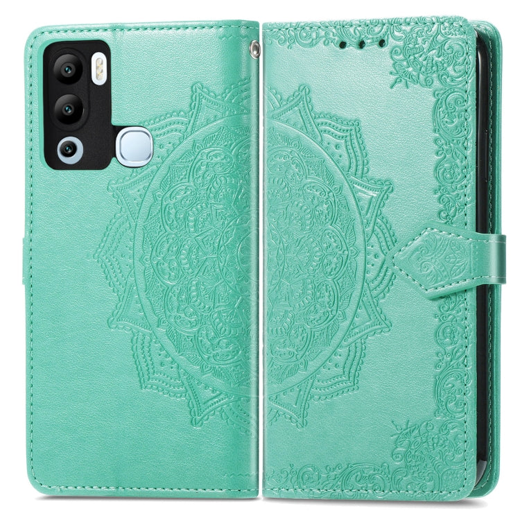 For Infinix Hot 12i Mandala Flower Embossed Leather Phone Case