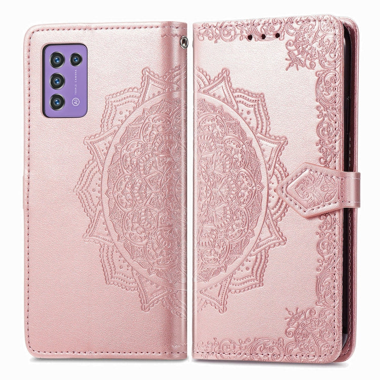 For ZTE Libero 5G III Mandala Flower Embossed Leather Phone Case