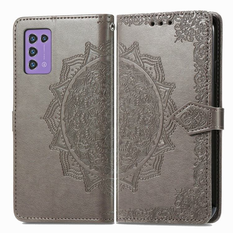 For ZTE Libero 5G III Mandala Flower Embossed Leather Phone Case