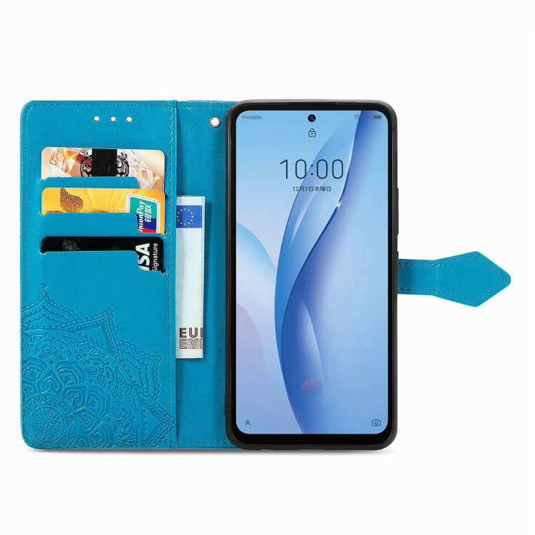 For ZTE Libero 5G III Mandala Flower Embossed Leather Phone Case