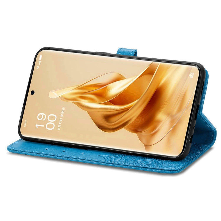 For OPPO Reno9 Mandala Flower Embossed Leather Phone Case