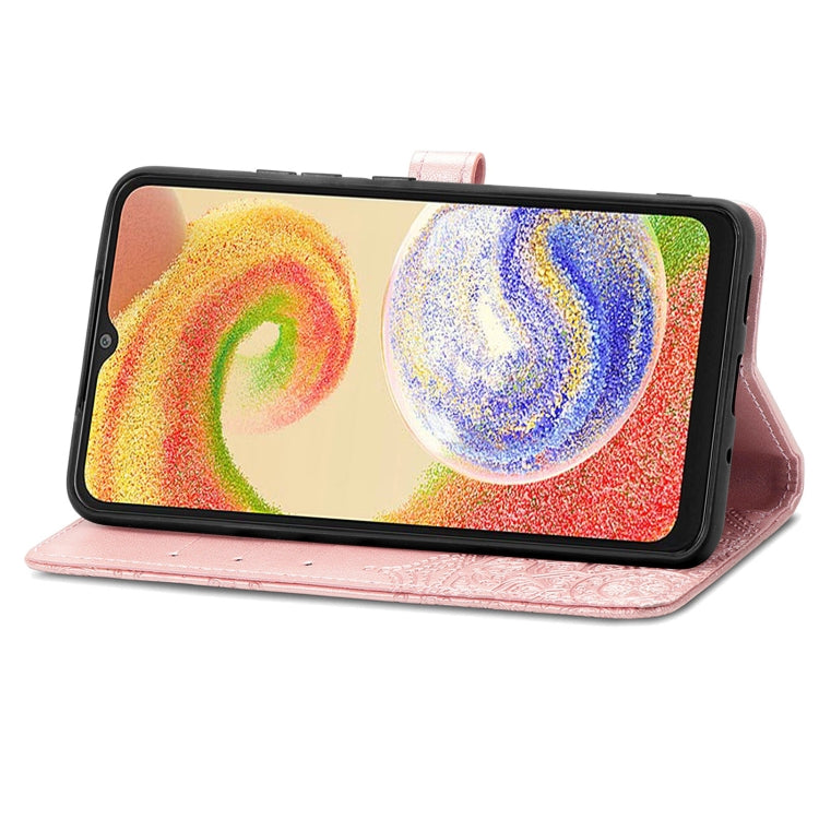 For Samsung Galaxy A04 Mandala Flower Embossed Leather Phone Case