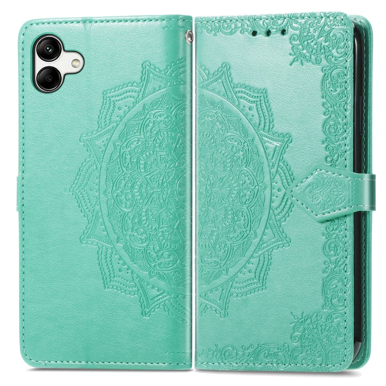 For Samsung Galaxy A04 Mandala Flower Embossed Leather Phone Case