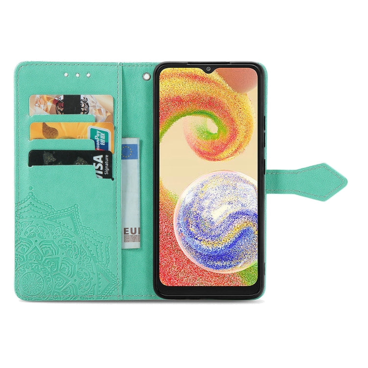 For Samsung Galaxy A04 Mandala Flower Embossed Leather Phone Case