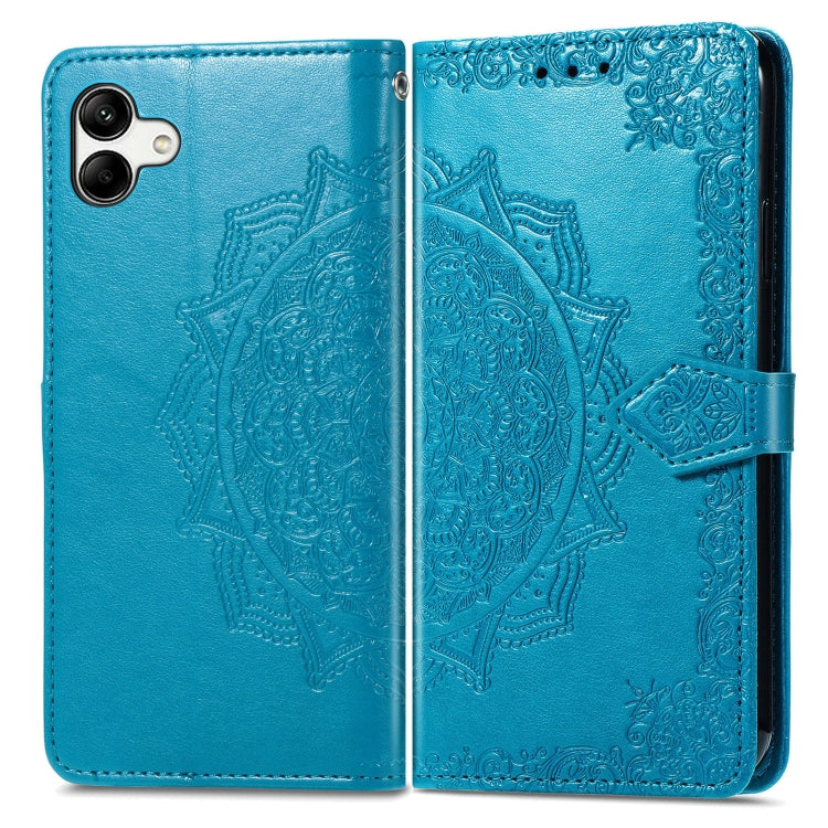 For Samsung Galaxy A04 Mandala Flower Embossed Leather Phone Case