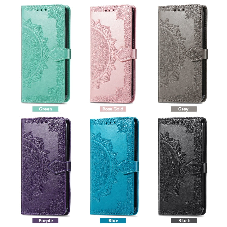 For Samsung Galaxy A04 Mandala Flower Embossed Leather Phone Case