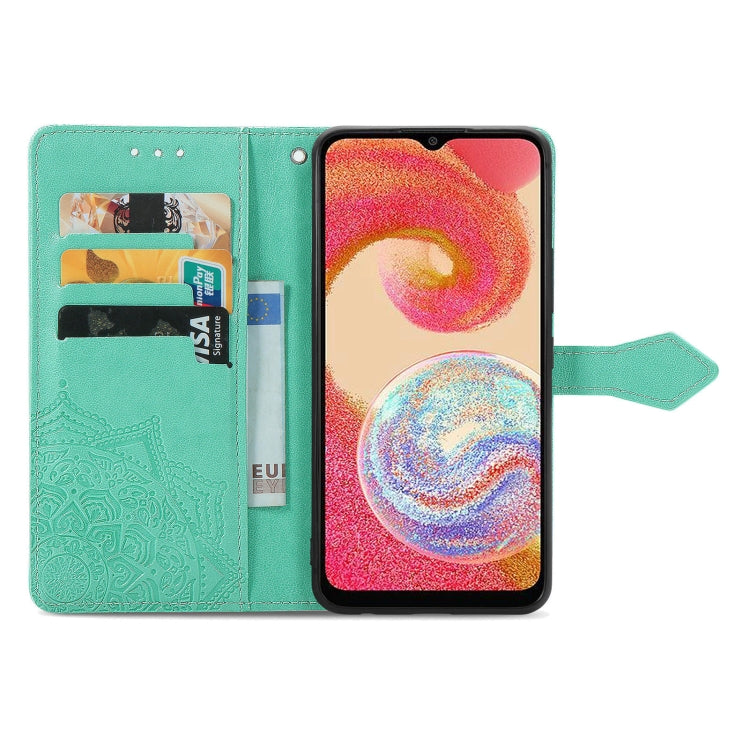 For Samsung Galaxy A04e Mandala Flower Embossed Leather Phone Case