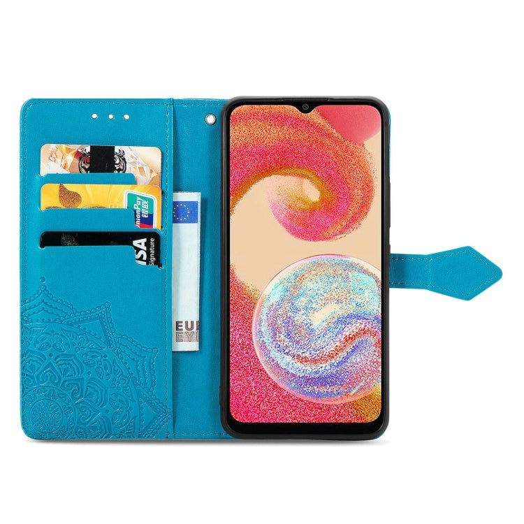 For Samsung Galaxy A04e Mandala Flower Embossed Leather Phone Case