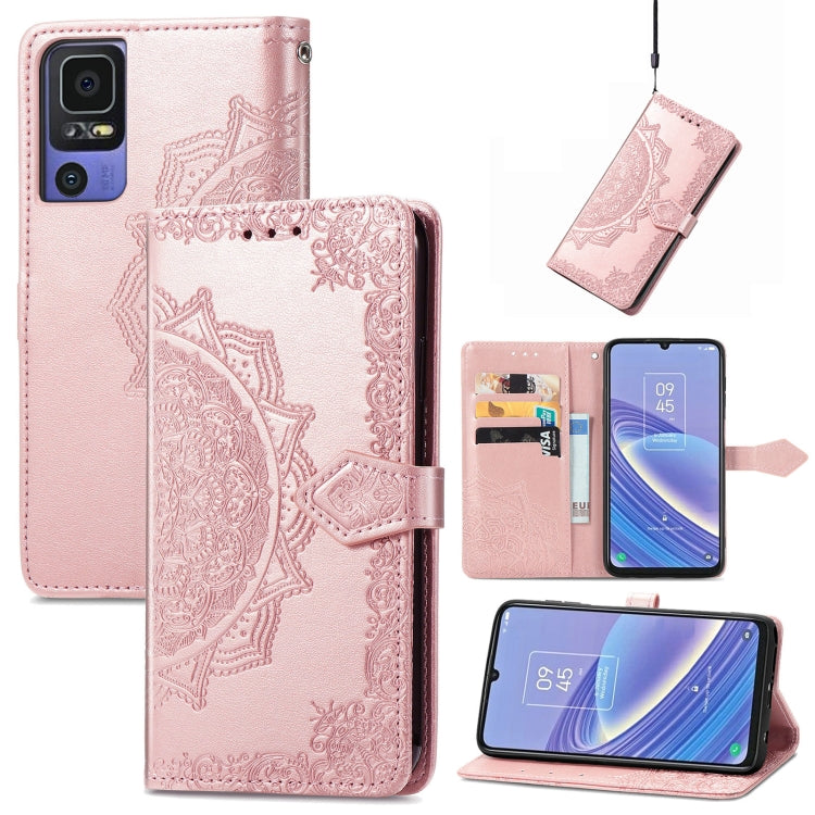 For TCL 40 SE Mandala Flower Embossed Leather Phone Case