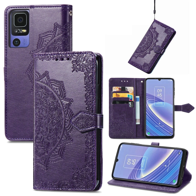 For TCL 40 SE Mandala Flower Embossed Leather Phone Case