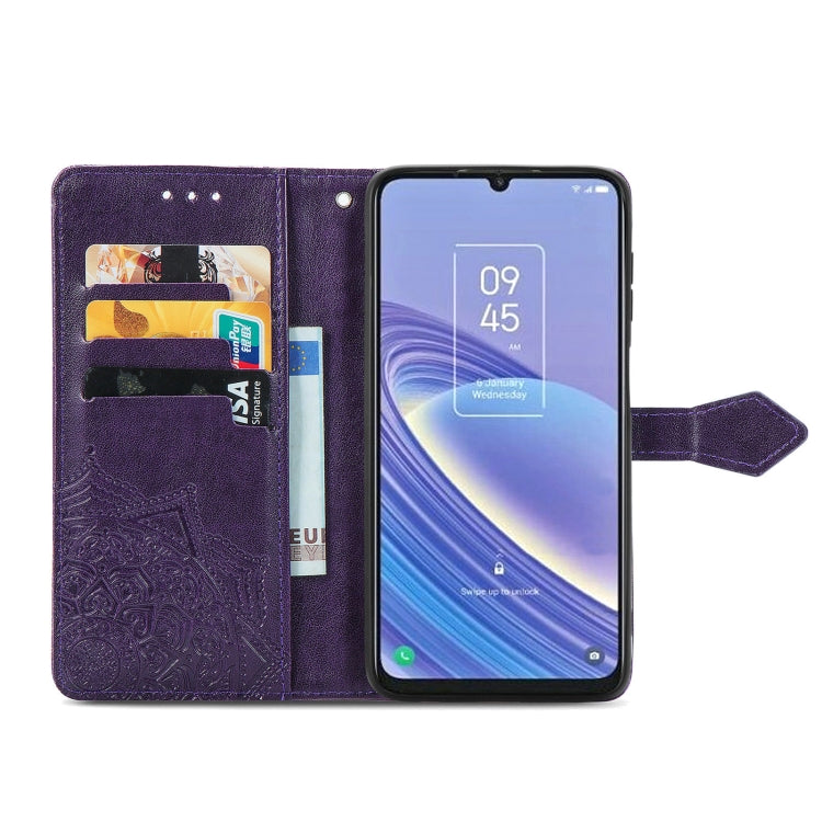For TCL 40 SE Mandala Flower Embossed Leather Phone Case