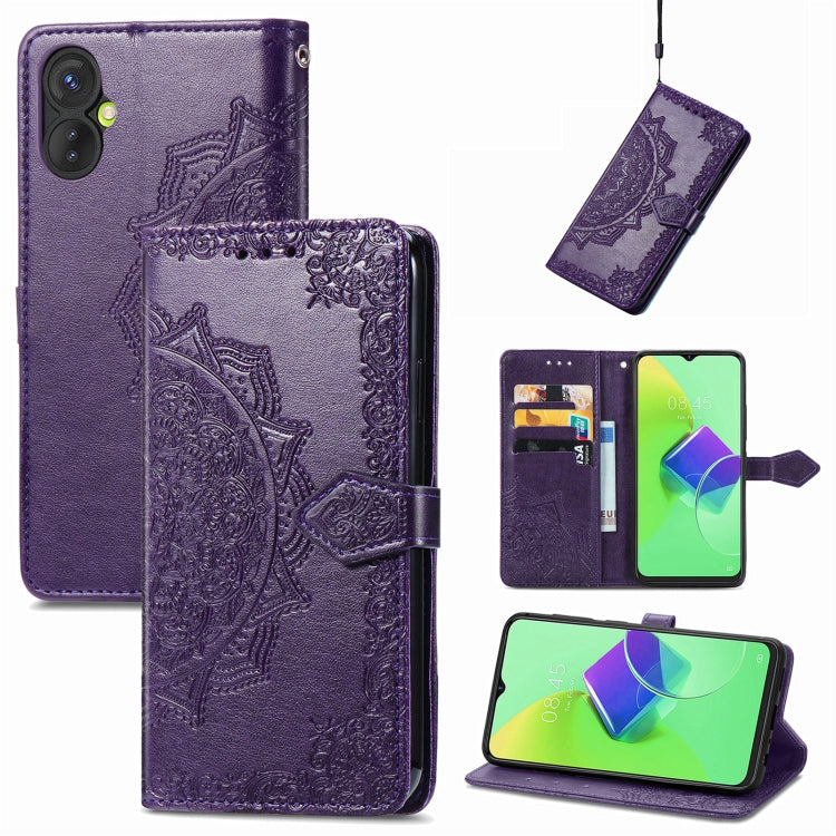 For Tecno Spark 9 Pro Mandala Flower Embossed Leather Phone Case