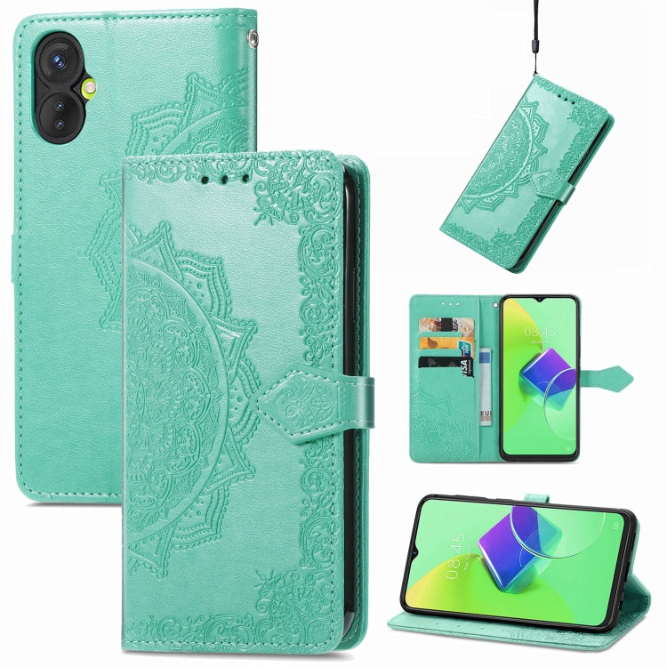 For Tecno Spark 9 Pro Mandala Flower Embossed Leather Phone Case
