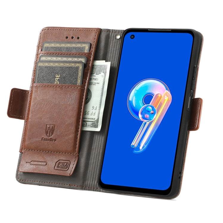 For Asus Zenfone 9 CaseNeo Splicing Dual Magnetic Buckle Leather Phone Case