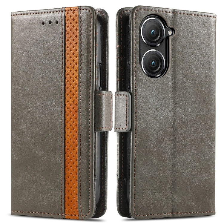 For Asus Zenfone 9 CaseNeo Splicing Dual Magnetic Buckle Leather Phone Case