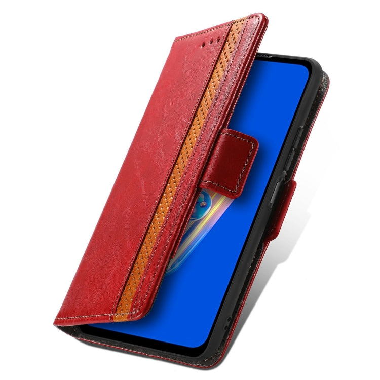 For Asus Zenfone 9 CaseNeo Splicing Dual Magnetic Buckle Leather Phone Case