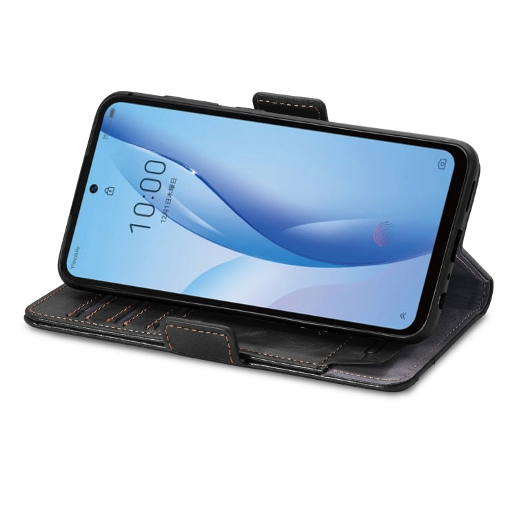 For ZTE Libero 5G III CaseNeo Splicing Dual Magnetic Buckle Leather Phone Case