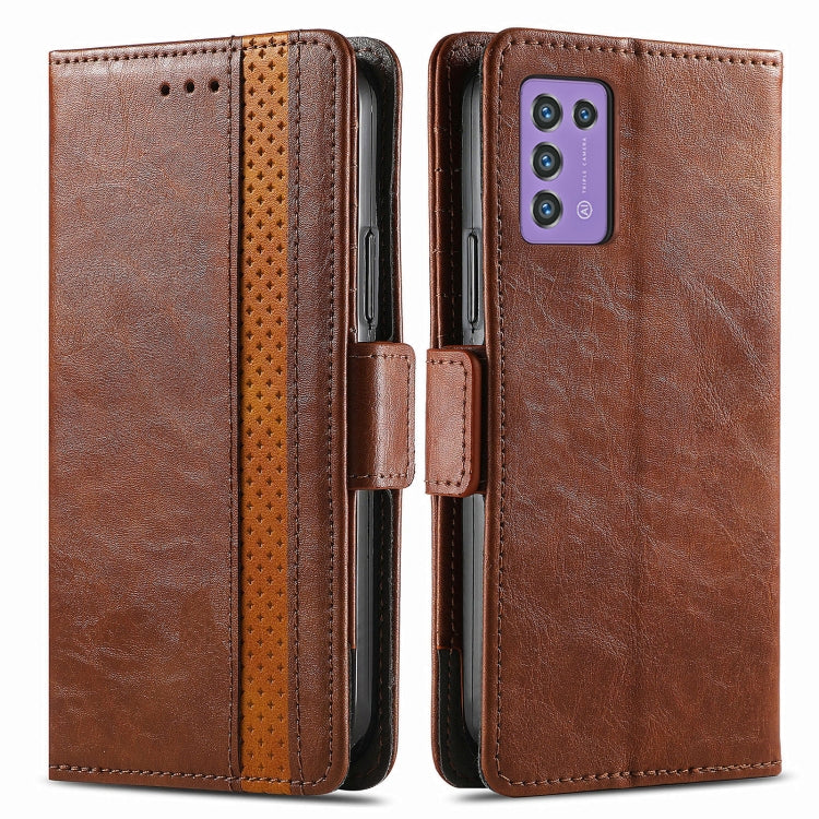 For ZTE Libero 5G III CaseNeo Splicing Dual Magnetic Buckle Leather Phone Case