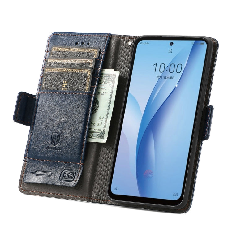 For ZTE Libero 5G III CaseNeo Splicing Dual Magnetic Buckle Leather Phone Case