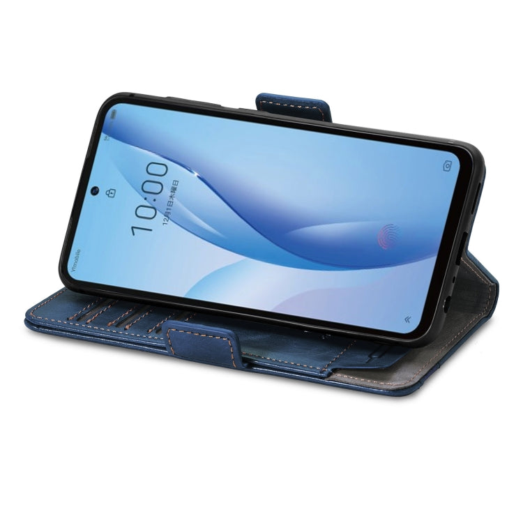 For ZTE Libero 5G III CaseNeo Splicing Dual Magnetic Buckle Leather Phone Case