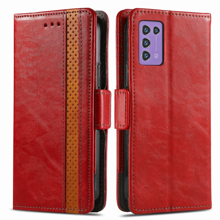 For ZTE Libero 5G III CaseNeo Splicing Dual Magnetic Buckle Leather Phone Case