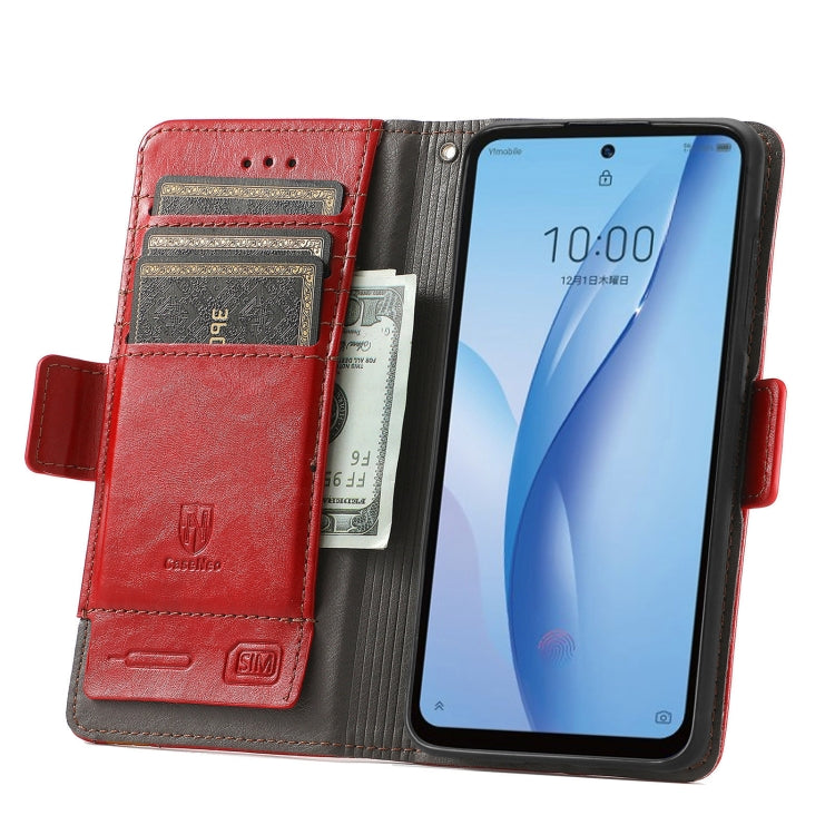 For ZTE Libero 5G III CaseNeo Splicing Dual Magnetic Buckle Leather Phone Case