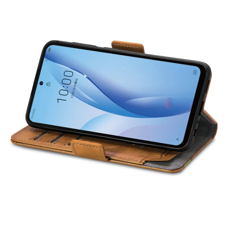 For ZTE Libero 5G III CaseNeo Splicing Dual Magnetic Buckle Leather Phone Case