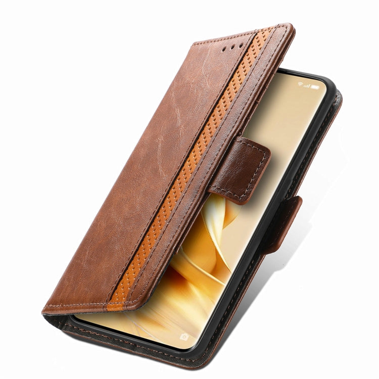 For OPPO Reno9 CaseNeo Splicing Dual Magnetic Buckle Leather Phone Case