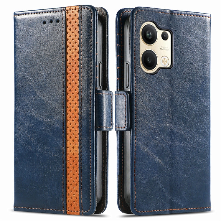 For OPPO Reno9 CaseNeo Splicing Dual Magnetic Buckle Leather Phone Case