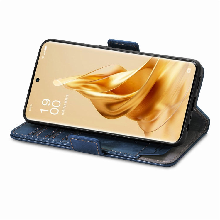 For OPPO Reno9 CaseNeo Splicing Dual Magnetic Buckle Leather Phone Case