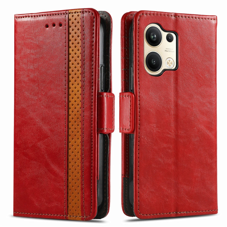 For OPPO Reno9 CaseNeo Splicing Dual Magnetic Buckle Leather Phone Case