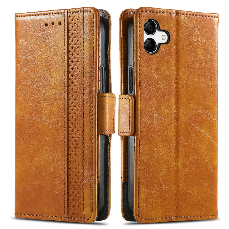 For Samsung Galaxy A04 CaseNeo Splicing Dual Magnetic Buckle Leather Phone Case
