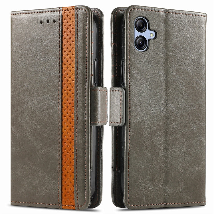 For Samsung Galaxy A04e CaseNeo Splicing Dual Magnetic Buckle Leather Phone Case
