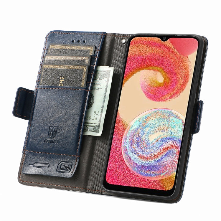 For Samsung Galaxy A04e CaseNeo Splicing Dual Magnetic Buckle Leather Phone Case