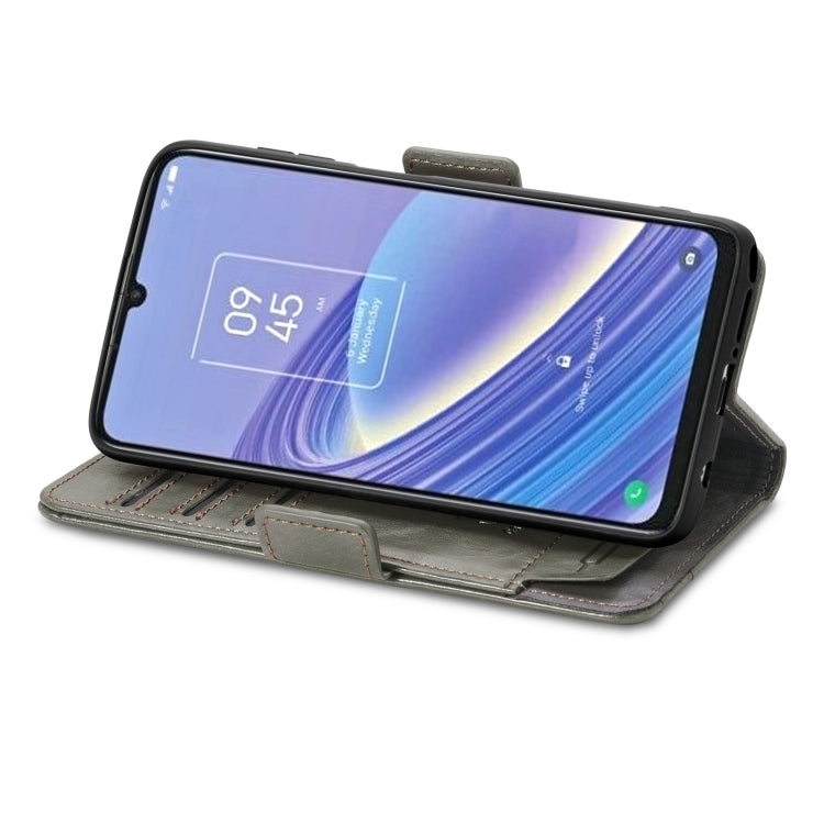 For TCL 40 SE CaseNeo Splicing Dual Magnetic Buckle Leather Phone Case