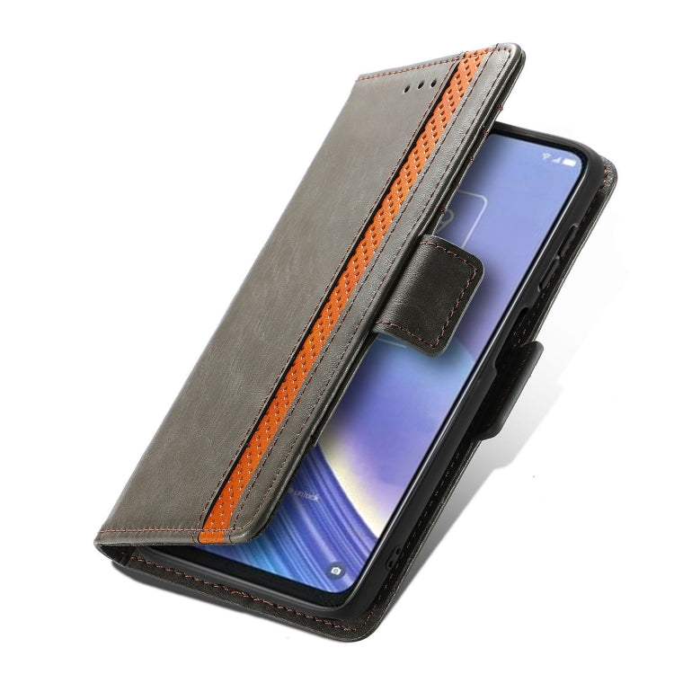 For TCL 40 SE CaseNeo Splicing Dual Magnetic Buckle Leather Phone Case