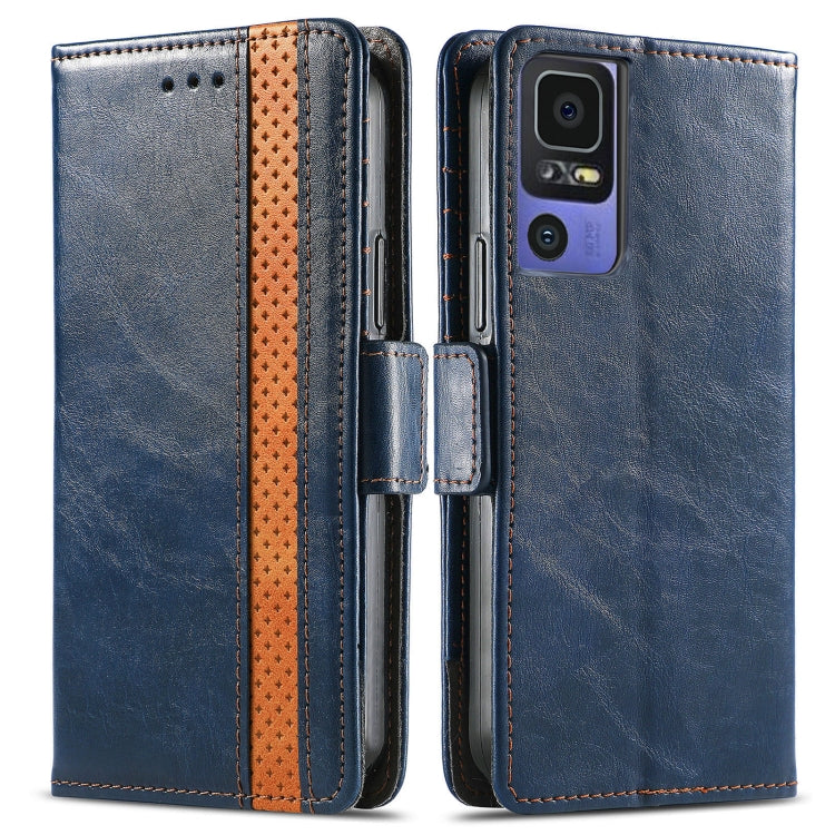 For TCL 40 SE CaseNeo Splicing Dual Magnetic Buckle Leather Phone Case