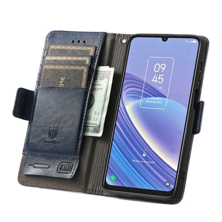 For TCL 40 SE CaseNeo Splicing Dual Magnetic Buckle Leather Phone Case