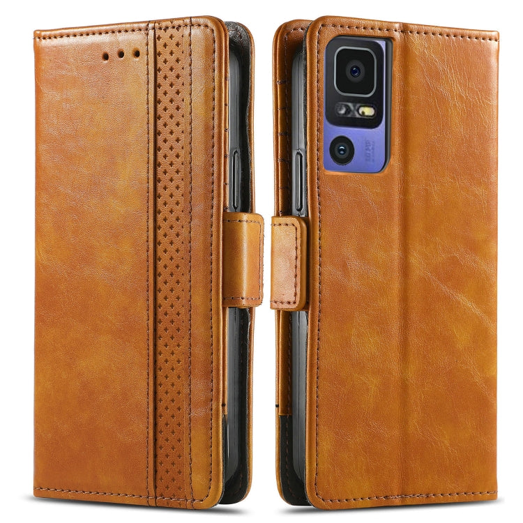 For TCL 40 SE CaseNeo Splicing Dual Magnetic Buckle Leather Phone Case