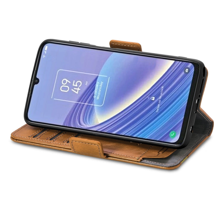 For TCL 40 SE CaseNeo Splicing Dual Magnetic Buckle Leather Phone Case